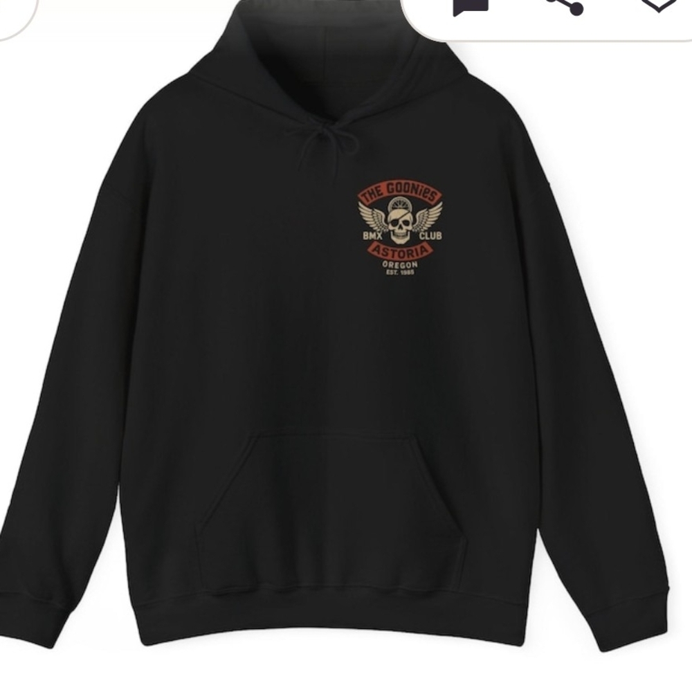 Black Graphic Goonies Hoodie